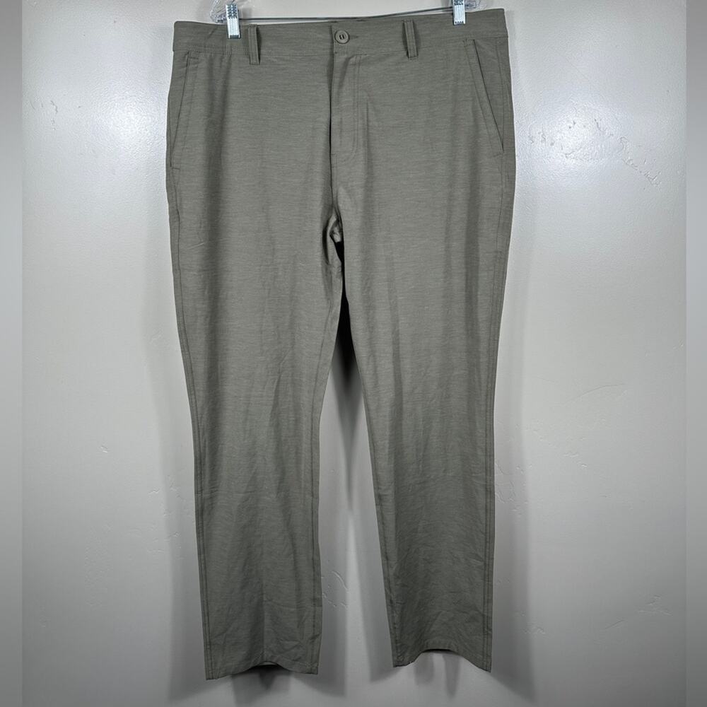 HUK Men’s Waypoint Quick-Drying Performance Fishing Pants Khaki Green - 40x32